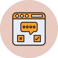 Browser Chat Vector Icon