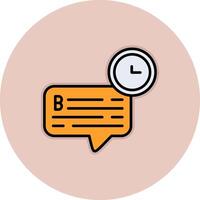 Chat Time Vector Icon