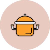 icono de vector de olla de cocina