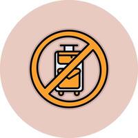 No Travelling Vector Icon