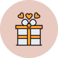 icono de vector de caja de regalo