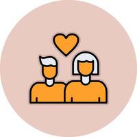 icono de vector de pareja