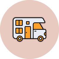 Camper Van Vector Icon