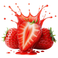 Fresh strawberry juice png