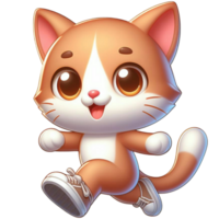 Cute cat character png