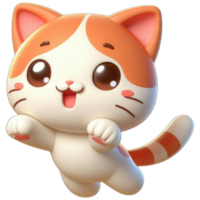 Cute cat character png