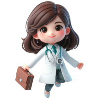 fofa médico personagem png