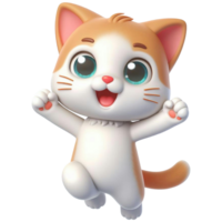 Cute cat character png