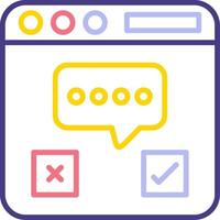 Browser Chat Vector Icon