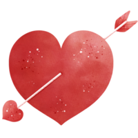 acuarela corazón ilustración png