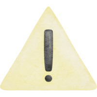 Warning sign icon with transparent background png