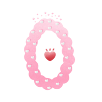 Pink png number with heart