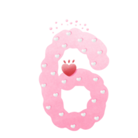 roze PNG aantal met hart