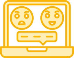 Laptop Chat Vector Icon