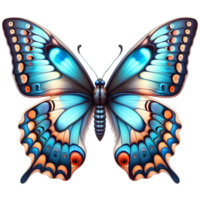 ai generado hermosa vistoso mariposa png