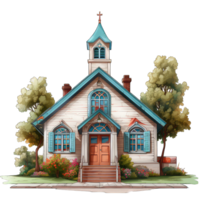 AI generated Old house clipart png