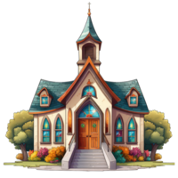 AI generated Old house clipart png