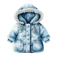 ai généré aquarelle mode hiver sweat à capuche clipart png