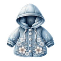 AI generated Watercolor fashion winter hoodie clipart png