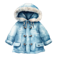 ai généré aquarelle mode hiver sweat à capuche clipart png