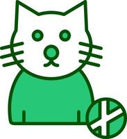 icono de vector de gato