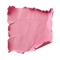 AI generated Blank, pink sheet of paper, square shape. On transparent background. Ripped, jagged page. With empty space for text. png