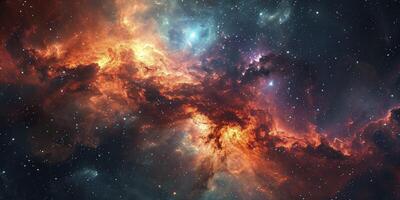 ai generado nebulosa y galaxias en espacio. resumen cosmos antecedentes. foto