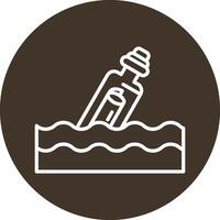 Message In A Bottle Vector Icon