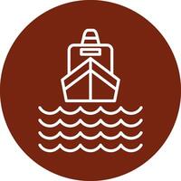 icono de vector de barco