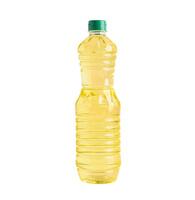 Vegetable glass bottle isolated on white background with clipping path, organic healthy food for cooking. photo