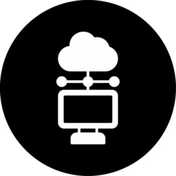 icono de vector de computación en la nube