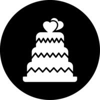 icono de vector de pastel de bodas