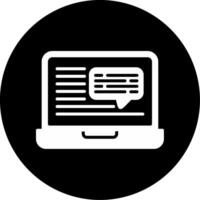 Laptop Chat Vector Icon