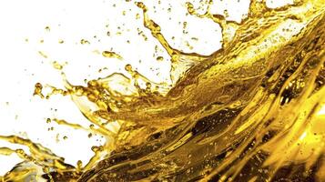 AI generated Golden oil splash cut out photo