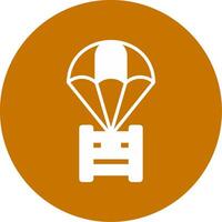 icono de vector de paracaídas
