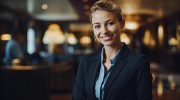 AI generated Female Business Professional Smiling At Camera - AI Generated photo
