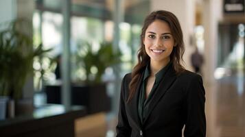 AI generated Female Business Professional Smiling At Camera - AI Generated photo