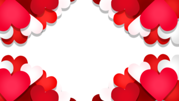 valentine's day background with red and white hearts png