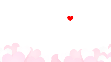 Valentine's day background with hearts and red heart png