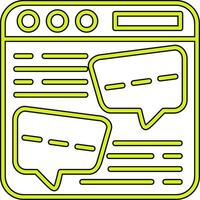 Browser Chat Vector Icon