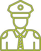 icono de vector de guardia de seguridad