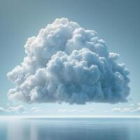 AI generated clouds over the ocean photo