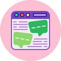 Browser Chat Vector Icon