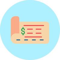 Bank Check Vector Icon