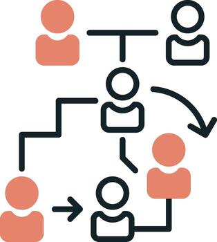 icono de vector de jerarquía