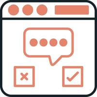 Browser Chat Vector Icon