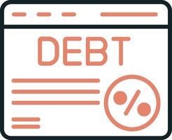 Debt Vector Icon