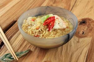 Mie Kuah or Instant Noodle Soup photo