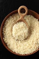 Top View Bread Crumbs for Making Crispy Food photo