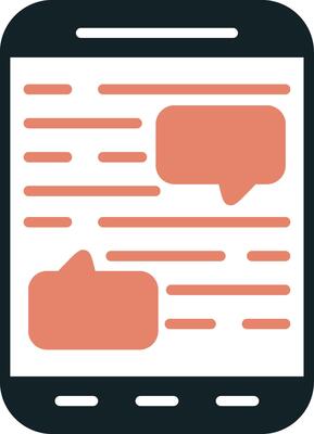 Mobile Chat Vector Icon